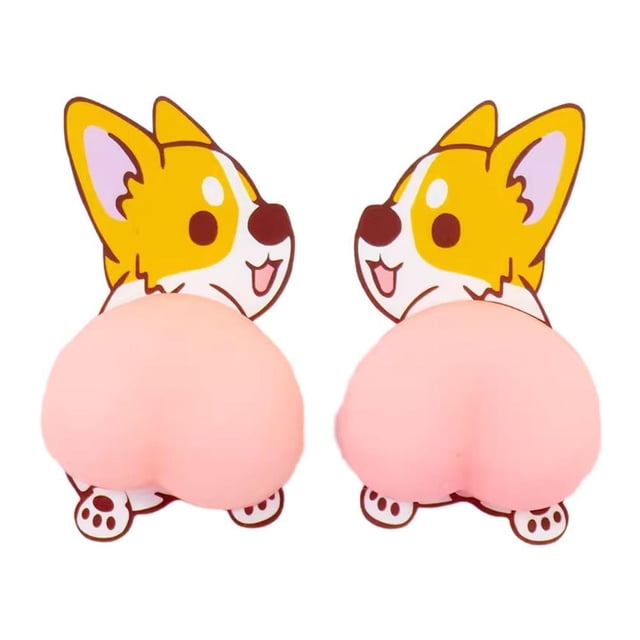 Anti-Scratch Door Protector, Cute Cartoon Butt Car Sticker, Anti-Scratch Funny Cute Soft Butt Bumper Strip