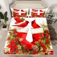 thumbnail image 2 of Homewish Funny Robin Bird Full Size Sheets, Red Santa Claus Socks Bed Sheets, Merry Christmas Sheet Sets, Super Cozy Room Decor, 4-Piece, 2 of 7