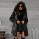 thumbnail image 4 of Pntutb Mujeres Damas Cálido Faux Furry Abrigo Chaqueta Invierno Sólido Con Capucha Prendas De Vestir Exteriores Flash Selecciones Pntutb Pntutb-7085, 4 of 8