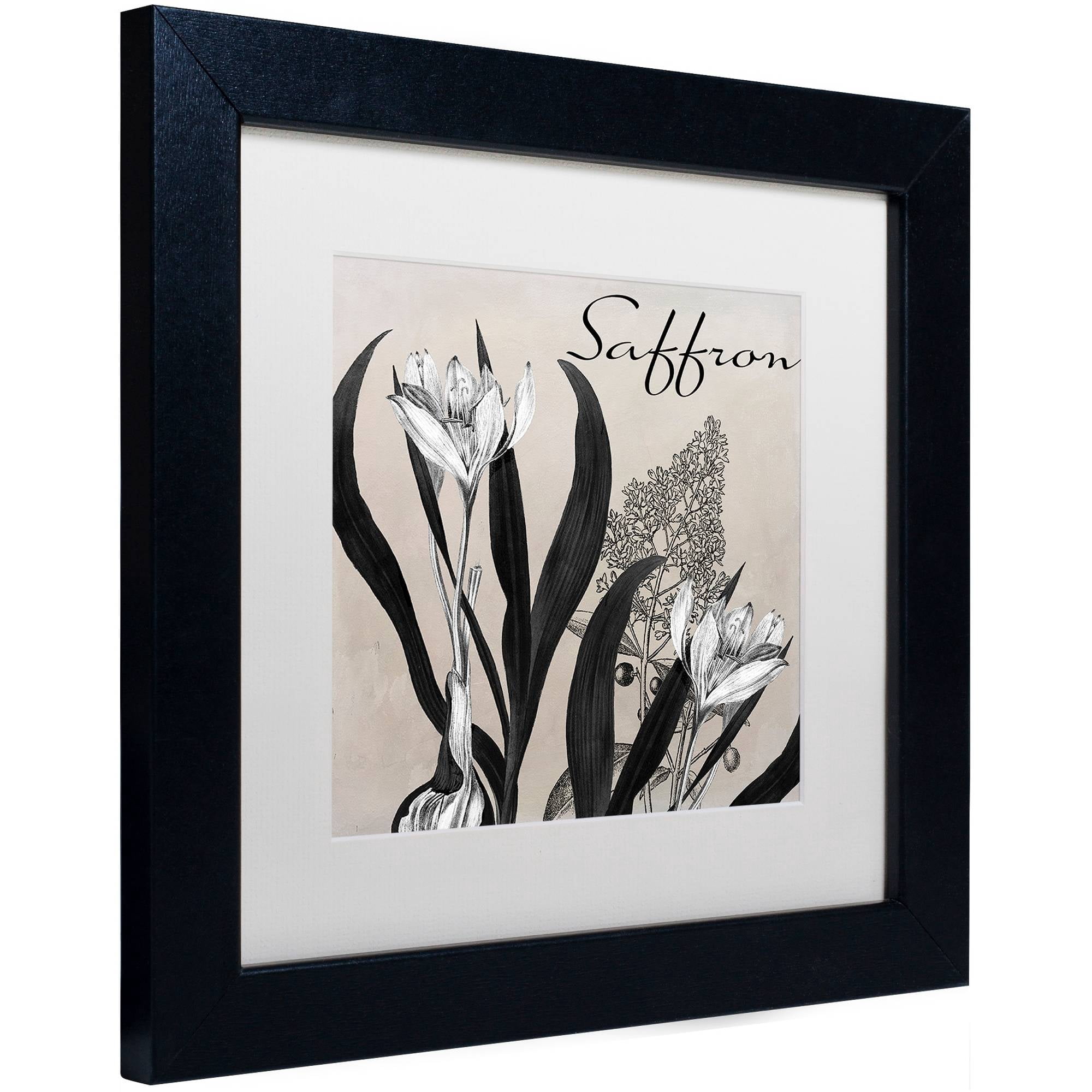 Trademark Fine Art "Flowering Herbs I" Canvas Art by Color Bakery White Matte, Black Frame