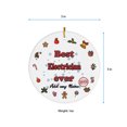 thumbnail image 4 of Best Electrician Ever Ceramic Ornament, Custom Christmas Ornament, Christmas 2025 Tree Decoration, Gift for Family, Friends & Coworkers, 4 of 5