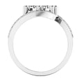 thumbnail image 2 of Dazzlingrock Collection 1.00 Carat (ctw) 14K White Diamond Ladies Two Stone Engagement Ring 1/2 CT, White Gold, Size 7.5, 2 of 3