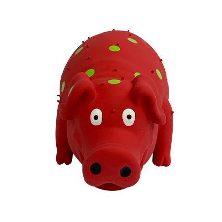 Vibrant Life Pigglesworth Latex Dog Toy Red