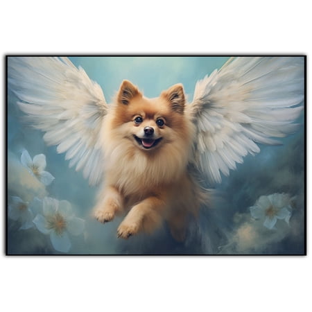 Pomeranian Gift - Unique Pet Memorial Gifts Memorial Sayings For Loss Of Painting Pet Portraits Pet Personalized Canvas Wall Art Wall Art Decor Memorial Dog Gifts