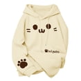 thumbnail image 3 of Bibifish Womens Sweatshirts Paw Graphic Crewneck Sweatshirts Loose Long Sleeve Pullover Tops Casual Cute Daily Outfits, 3 of 4