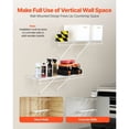 thumbnail image 6 of 3 ft Wall Mounted Wire Shelf Kit Set of 2 Heavy Duty Carbon Steel Hanging Shelf with PVC Dip Coating for Closet Bedroom Office Pantry, 6 of 10