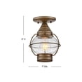 thumbnail image 2 of Cape Cod 1 - Light Burnished Bronze Dark Brown Farmhouse / Rustic Incandescent Aluminum Flush Mount Light, 2 of 13