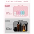 thumbnail image 4 of Neceser YINKECASE para mujer con contenedores de viaje, color rosa, 4 of 7