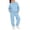 Sky Blue, variant on Fleece Tracksuit for Girls Boys Drop Shoulder Crewneck Sweatshirts and Sweatpants Plain Jogger Set Fall Winter Warm Sweatsuit
