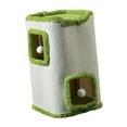 thumbnail image 2 of Cama para gatos, cama cubierta, cabaña escondite, suministros suaves para mascotas, nido para dormir, cubo, condominios para gatos Doble capa, 2 of 8
