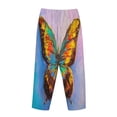 thumbnail image 5 of Balery Oil Painting Beautiful Butterfly print Women's Pajama Pants,Ultra Lightweight Pjs,Lounge Pant-Large, 5 of 9