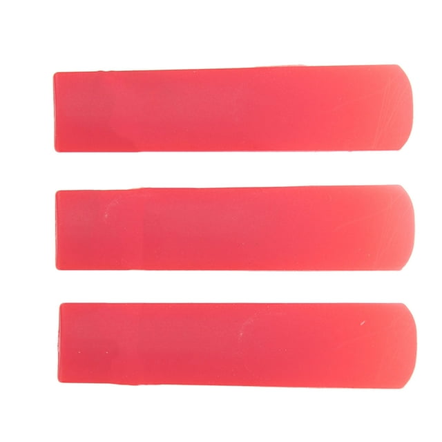 Soprano Saxophone Reed, Easy Playing Sax Reeds Standard Design 3pcs Sound Quality Pretty Color for Performance Red,Black,Wood