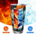 thumbnail image 6 of KLL Colorful Blooming Flowers Print 40oz Stainless Steel Insulated Car Cup with Spillproof Lid - Keep Your Drink Hot or Cold on the Go-Straw Two-piece Set, 6 of 8