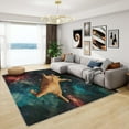 thumbnail image 1 of Cat Rugs Room Decor - 5x7 Rug - Cat Rug - Galaxy Funny Kitten Area Rug - Universe Nebula Rugs - Kids Boys Outer Space Carpet, 1 of 7