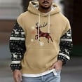 thumbnail image 5 of CONZONE Christmas Men's Hoodies Xmas Deer Hoodie for Men Graphic Long Sleeve Pullover Hooded Sweatshirt Soft Fall Winter Sweatshirts With Pocket, 5 of 5