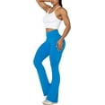 thumbnail image 6 of Flare Leggings, Crossover Yoga Pants with Tummy Control, High-Waisted and Wide Leg, 6 of 13