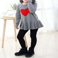 thumbnail image 3 of MesaSe Robe Chandail Tricotée pour Tout-Petits Filles de la Saint-Valentin Cœur Haut d'Automne Jupe Gris 2-3 Ans, 3 of 5
