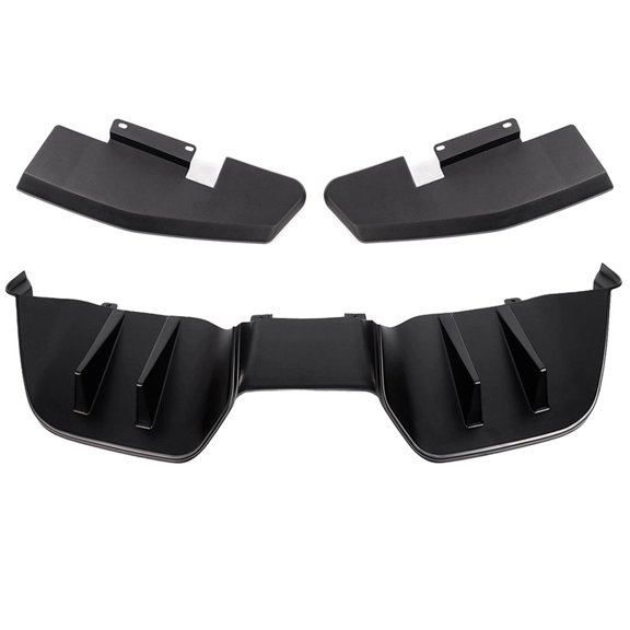 CROSSDESIGN Rear Lip Bumper Diffuser Spoiler Valance Protector Fit for Ford Mustang 2015-2017 Black