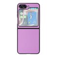 thumbnail image 6 of Case for Samsung Galaxy Z Flip 6, PU Vegan Leather Back & Hard PC Bumper Wireless Charging Shockpoof Protective Slim Anti-Scratch Phone Case for Samsung Galaxy Z Flip 6 - Purple, 6 of 13