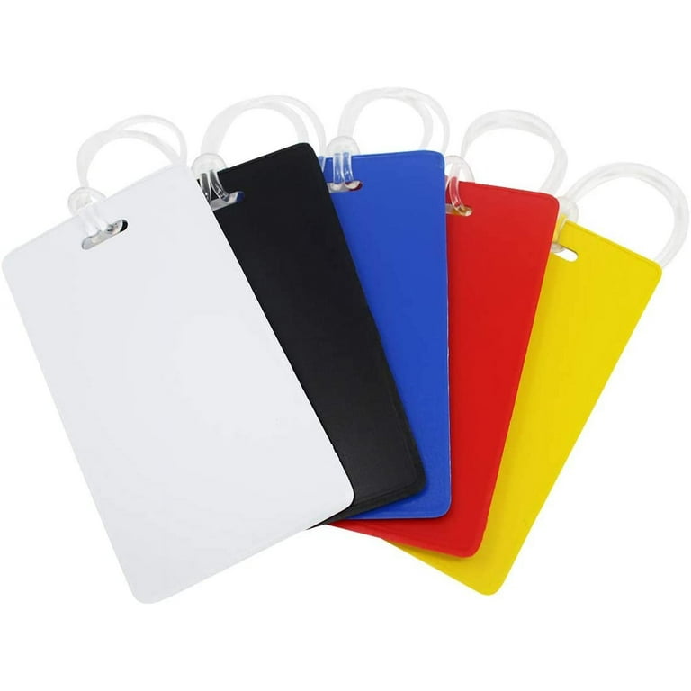 Bulk 100 Pack Backpack ID Luggage Tags for Student Identification Business Cards School Name Badge Holder for Backpacks Sturdy Plastic Suitcase Tags by Specialist ID Assorted Colors Walmart
