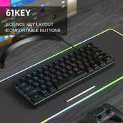 MageGee Mini Gaming Keyboard, 60% Percent Keyboard, 61 Keys Mechanical Feel, Compact Rgb Backlit