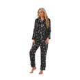 thumbnail image 5 of Arlun Pajamas for Women Sets Long Sleeve Sleepwear Soft Button down Loungewear Pjs Cute Printed Lightweight Comfortable Loungewear Sets Nightwear Casual Fashion Loose 2 Piece Pajamas Black2 S, 5 of 7