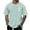 Light Green, variant on Men's Summer Beach Little Tree Print Short Sleeve Round Neck T Shirt, Polyester, Lightweight, Skin friendly, for Casual & Active Occasions