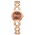 thumbnail image 3 of Reloj de aleación de moda Reloj de pulsera de cuarzo con pantalla analógica y esfera redonda (verde dorado rosa), 3 of 6