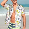 thumbnail image 5 of Lsque Hawaiian Coconut Tree pattern Hawaiian Shirt for Men, Unisex Summer Beach Casual Short Sleeve Button Down Shirts-Small, 5 of 9