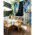 thumbnail image 5 of nqOlkjepod Outdoor Curtains for Patio Waterproof, Happy Father's Day Outdoor Privacy Panels Grommet, Blue Spring Floral Vintage Blackout Outside Curtains for Porch/Cabana/Pergola 54"x108", 2 Panels, 5 of 8