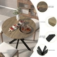 thumbnail image 3 of PORKISS Round Dining Table for 4, Small Circle Kitchen Table with Metal Black Legs for Kitchen Living Room (Only Table), 31.5" Table, Rustic Brown, 3 of 12