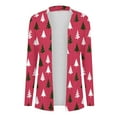 thumbnail image 4 of Oplxuo Christmas Cardigan Sweaters for Women Casual Long Sleeve Xmas Graphic Lightweight Long Cardigans Fall Outwear, 4 of 6