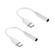 thumbnail image 3 of Adaptador de cable para auriculares USB 3.1 tipo C a 3,5 mm (2 unidades), conector USB-C macho a conector de audio auxiliar hembra de 3,5 mm (blanco), 3 of 7