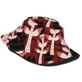 thumbnail image 2 of ZICANCN Flower Red Floral Art Bucket Hat, Unisex Print Double-Side-Wear Bucket Hat for Golf Fishing Beach Outdoor, 2 of 5