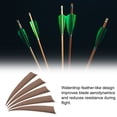 thumbnail image 3 of Uxcell Arrows Vanes 30 Pack 4 Inch Arrow Turkey Feather Right Wing Brown for DIY Target Shooting, 3 of 6