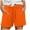 Orange, variant on Youmylove Women's Linen Shorts Large Size High Waist Straight Leg Shorts Sports Loose Casual Short Pants Holiday Beach Shorts