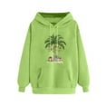thumbnail image 4 of Mifsaly Christmas Sweatshirts for Women 2025 Xmas Long Sleeve Hoodie Cute Tree Printed Baggy Hooded Pullover Tops Soild Color Drop Shoulder Outerwear Festival Party Funny Outfits with Pocket, 4 of 4