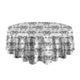 thumbnail image 5 of White Highland Cow Bathtub Flower Pattern Round Tablecloth 60"x60",Wrinkle Wipeable Table Cloth for Kitchen Dining Room Picnic Patio Party, 5 of 6