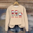thumbnail image 2 of WEAIXIMIUNG Sweatshirts Courts pour Femmes Plus Femmes Décontracté Col Rond Noël Verre Neige Chapeau de Noël Imprimé Hoodie, 2 of 3