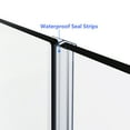 thumbnail image 4 of Sunny Shower 48'' in W x 58'' in H Frameless Hinged Chrome Bathtub Door 5/16" Clear Tempered Glass, 4 of 8