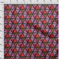 thumbnail image 4 of oneOone Velvet Orange Fabric Geometric Tropical Texture Sewing Material Print Fabric By The Yard 58 Inch Wide, 4 of 4