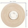 thumbnail image 4 of 12pcs Beige Woven Placemats - Waterproof & Heat Resistant for Dining & Kitchen Decor | Ideal for DIY Crafts, Art Projects | Perfect Gift for Moms & Grandmothers | Versatile Use for Weddings, 4 of 9