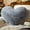 Grey, variant on Heart Pillow, Dusty Pink Heart Pillows, Love Pillow Gifts, 14X17 Inch Large Heart Shaped Pillows, Faux Rabbit Fur Coquette Room Decor Throw Pillows, Living, Bedroom, Indoor Outdoor