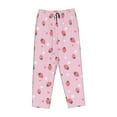 thumbnail image 4 of Naloa Floral Strawberr Print Women’s Ultra-Soft Comfy Pajama Lounge Pants with Pockets & Drawstring, 4 of 8
