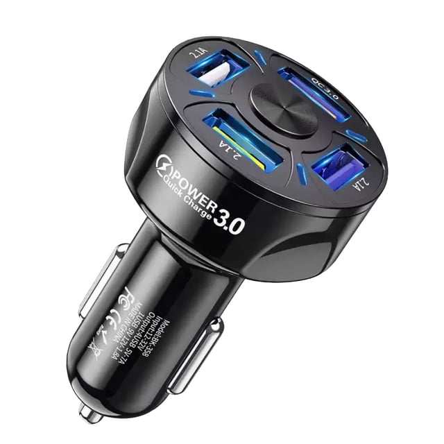 Cargador de coche de 35 W cargador de teléfono de coche de carga rápida Usb accesorios para teléfono móvil QC 30
