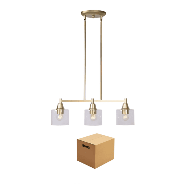 Lampara De Techo Moderna Candelabro 3 Luces Belug Dorado