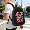 thumbnail image 2 of Women Ice Cream 67 School Bag for School and Travel, Six Seven 6 7 Two-Way Zippers Breathable Shoulder Straps, Backpack with Side Pocket 100 Day for School - Teen Unisex, 2 of 8