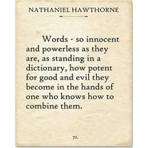 Nathaniel Hawthorne - Words - 11x14 Unframed Typography Book Page Print - Great Gift for Book Lovers