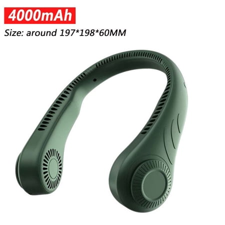Ventilateur De Cou USB Xiaomi - 8000 MAh, écran LED, Bleu - Neuf