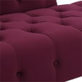 thumbnail image 6 of Maklaine Contemporary Hardwood Tufted Roll Arm Chaise Lounge in Burgundy, 6 of 12